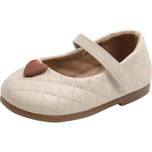 CMSOLO Fashion Leather Shoes Baby Toddlers Princess Girls Flat Heels Shoes Breathable Girl Shoe Soft Leather Bottom Single Shoes