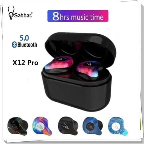 Sabbat X12 Pro Tws Wireless Earbuds Bluetooth 5.0 Earphone Hifi Stereo Headset Sport Waterproof Wireless Earphone X12 Ultra