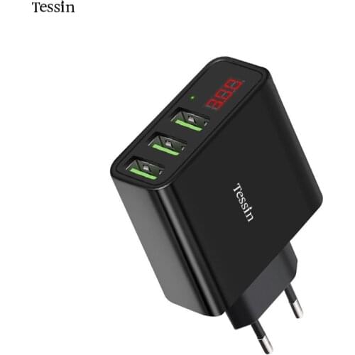 INGMAYA USB Charger 3 Port LED Display Charging 2.4A For iPhone iPad Samsung Huawei Mi Meizu ZTE Oneplus HTC LG AC Wall Adapter