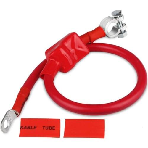 Positive Battery Cable Wire 2 AWG 2-Gauge 20 Inches with 2 hot melt adhesives Pure Copper Perfect Connection for Boat RV Truck