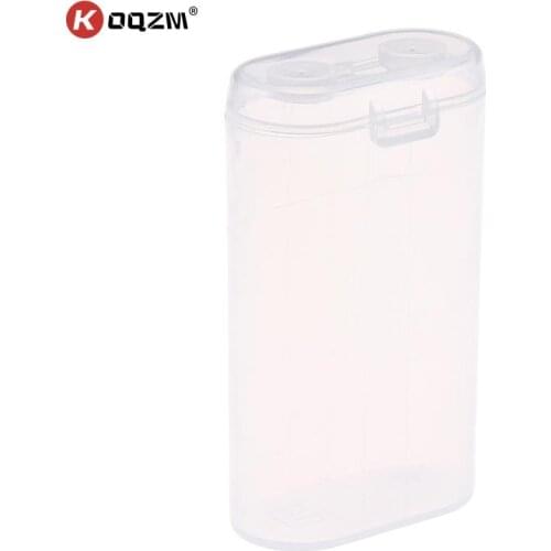 1PCS 18650 Battery Portable Waterproof Clear Holder Storage Box Transparent Plastic Safety Case For 2 Sections Wholesale