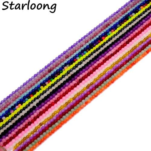 110pcs/lot many colors 3-3.5mm many colors faceted colored stone strand beads for Bracelet DIY jewelry making