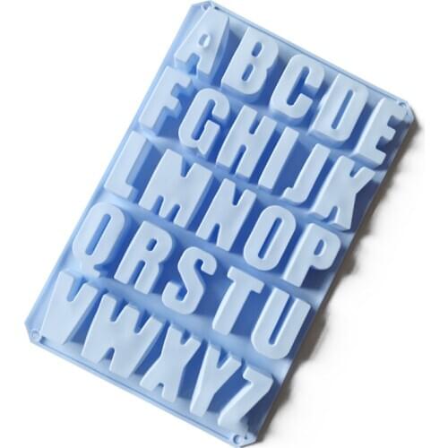 26 Capital English Lettered Silicone Chocolate Mold Ice Grid Mold XG679