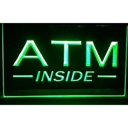 ATM Inside Display Lure NEW carving signs Bar LED Neon Sign vintage home decor