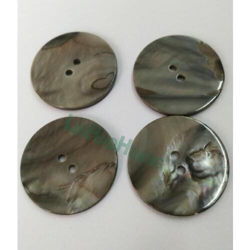 Big Natural shell buttons 30pcs 30mm 2-hole flat pearl of mother buttons free shipping 2016052401