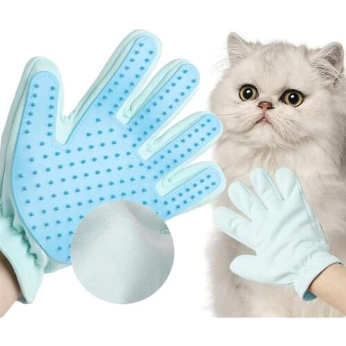 1 Piece Cat Grooming Glove Silicone Deshedding Brush Glove For Puppy Kitten Bathing Cleaning Hair Supplies Pet Cats Accessories