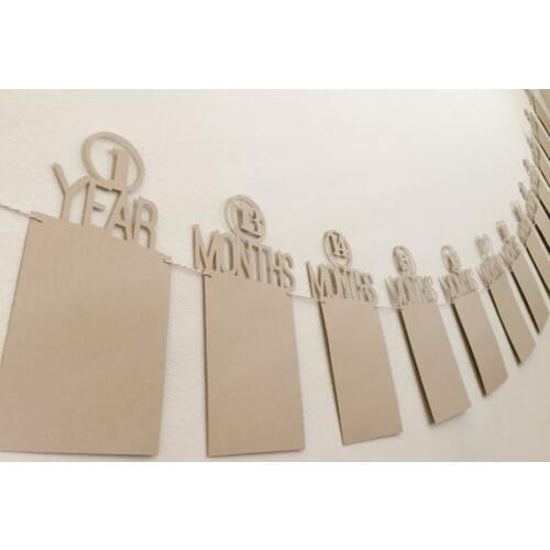 Custom color 2 Year Old 2nd Birthday party garlands Monthly Photo Banners buntings kids photo props decorations