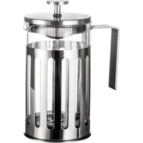 Stainless Steel French Press Coffee Maker Percolator Tool Insulated Coffee Tea Brewer Pot With Filter Baskets-ABUX