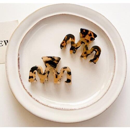 Korean Acetate Hair Claws Big Size Wave Shape Hair Crabs Clip Leopard Grain Hair Clamps For Women Fashion Hair Accessories