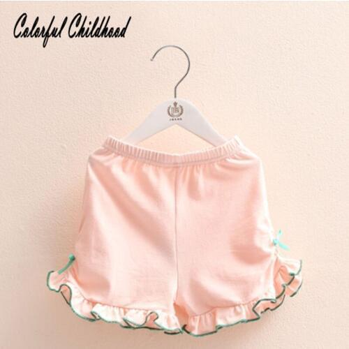 Lovely cozy ruffles lace shorts girls cotton underwear toddler infant kids short pants children clothes 2-6Yrs