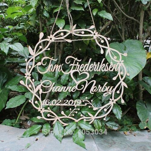 Private Custom Wood Name Sign, Personalized Letters for Party Wedding Decoration, Custom the Bride and the Bridegroom Name Date