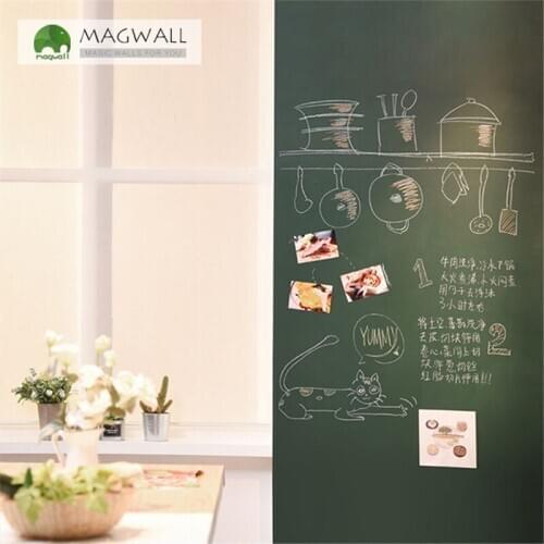 Magnetic double-layer cold color writing board 0.9*2m erasable dust free chalkboard sticker