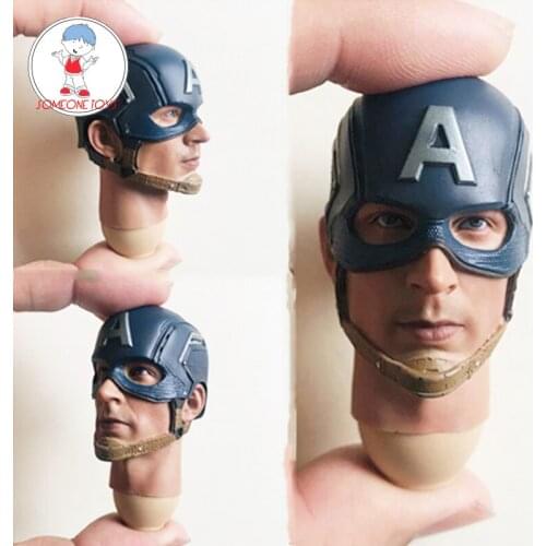 1/6 Scale Captain hero Head Sculpt High Quality Version Male Head Carving with Neck for 12 Inches Action Figures