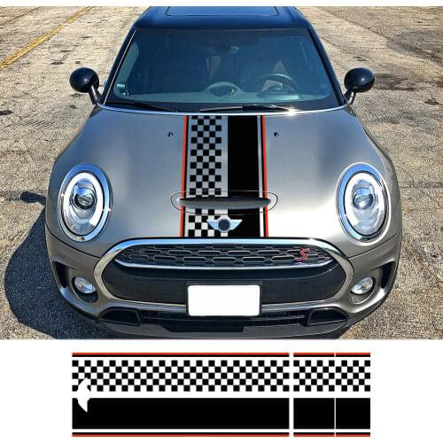 Car Front Hood Rear Trunk Stripe Decal Stickers Exterior Decor For MINI Cooper S One R55 R56 R60 R61 F54 F55 F56 F60 Countryman