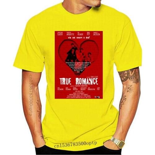 True Romance You're So Cool Film Poster Slater Arquette Tarantino Great Discount Cotton Men Tee