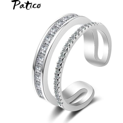 PATICO Rings With Cubic Zirkonia For Women