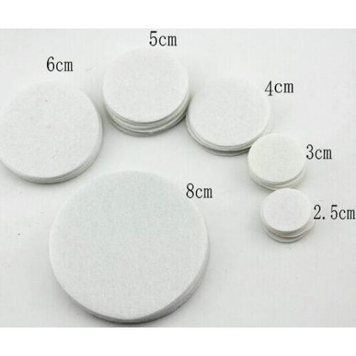 Thick white felt pad for fabric flower felt pads 2.5cm 3cm 4cm 5cm 6cm 8cm 1000pcs/lot