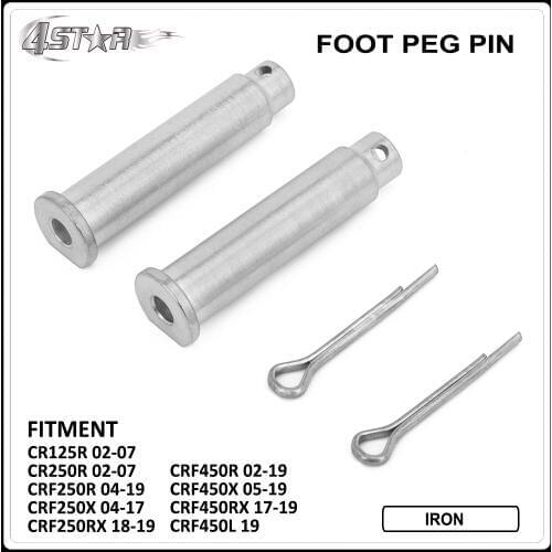 Motorbike Iron Foot Peg Footpegs Rests Pedals Pin For HONDA CR125R CR250R CRF250R CRF250RX CRF450R CRF450X CRF450RX CRF450L