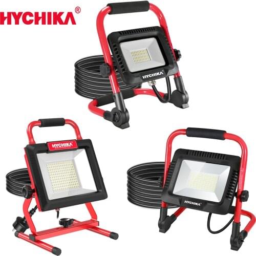 Led Flood Light 30W 50W 230V HYCHIKA Outdoor Floodlight Spotlight IP65 Waterprooffor workshop site lighting work light