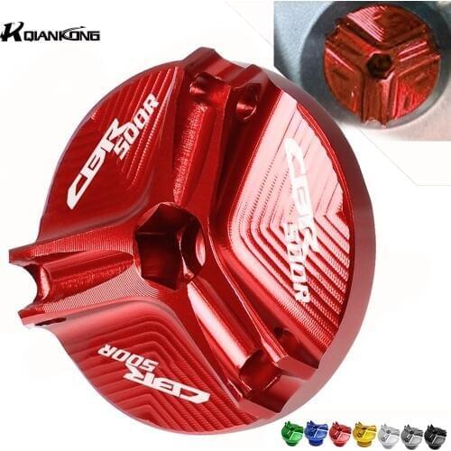 Motorcycle Aluminum Engine Oil Filter Cup Plug Cover screws For Honda CBR500R CBR 500R 2013 2014 2015 2016 2017 2018 2019 2012