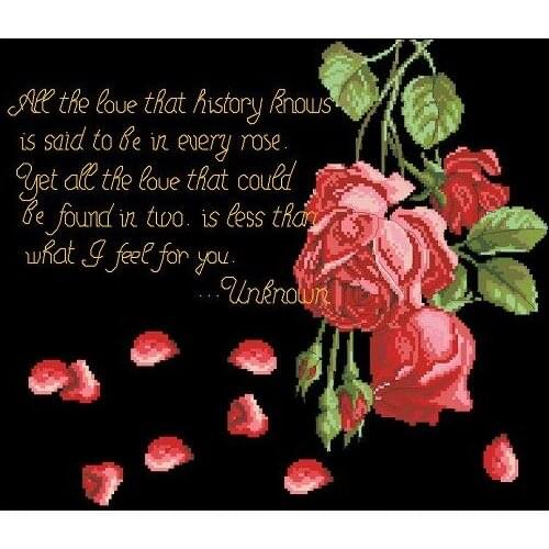 Embroidery Package Cross Stitch Kits Unopen New Luxurious Rose Flower Story Free shipping