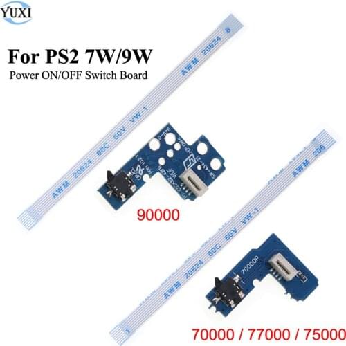YuXi Power on off Reset Switch board with 8pin flex Ribbon Cable for Sony PS2 SCPH 70000 75000 77000 90000 9XXXX