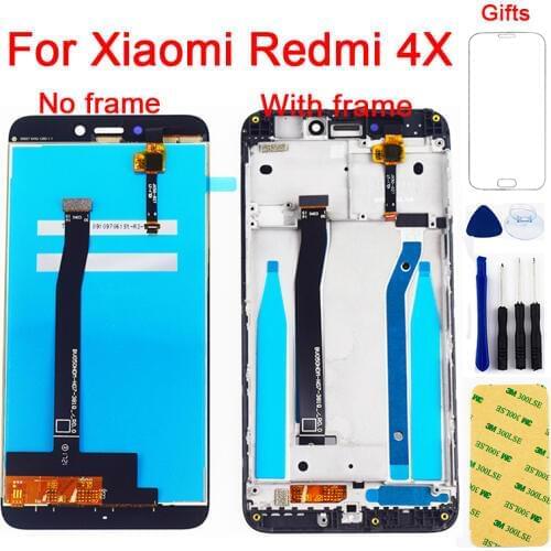 LCD For Xiaomi Redmi 4X LCD Display Touch Screen 5.0 inch Digitizer Sensor Panel Glass For Redmi 4X Pro LCD Assembly With Frame