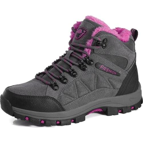 Winter Waterproof Hiking Shoes Trekking Ankle Boots Women Men Non-slip Climbing Boots Unisex Sports Shoes Men Walking Sneakers