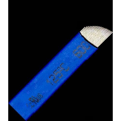 100 Pcs 0.18mm 21pins Permanent Makeup Eyebrow Tattoo Blade Microblading Needles For 3D Embroidery Manual Tattoo Pen