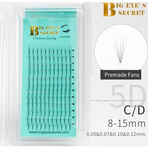 5 Clusters Volume Lash Fans Volume Fans 12 Rows/Tray Semi Permanent Individual Eyelash Extensions Free Shipping