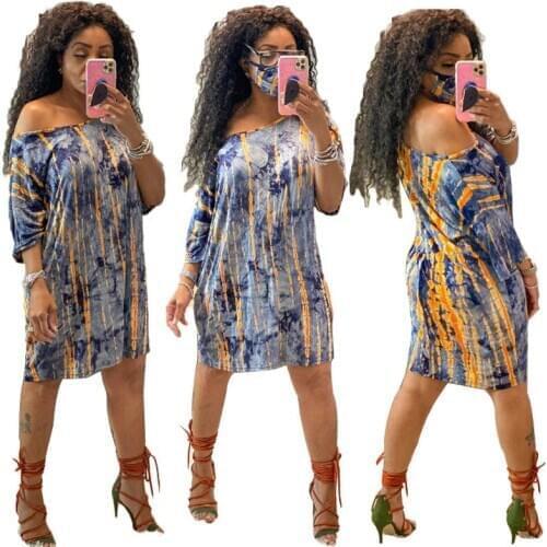 African Dresses for Women Dashiki 2020 New Style Print Africa Dress Ladies Clothes Print Ankara Dress Summer African Clothes