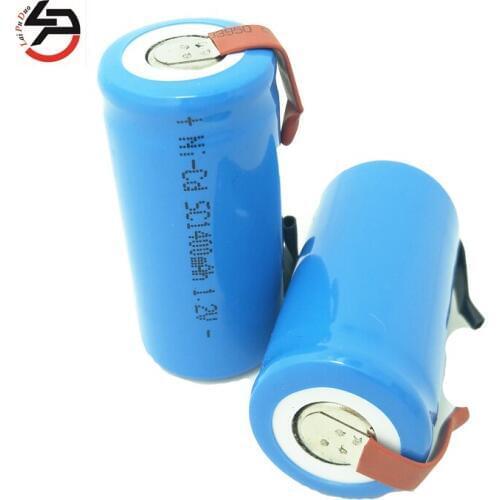 Laipuduo 2pcs NI-CD SC1400mah Rechargeable batteries accumulator power bank 1.2v SC power bank 1400mah SC accumulator