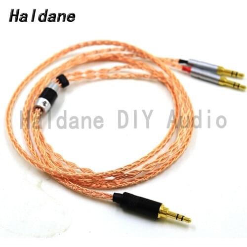 Free Shipping Haldane 8 Cores 7N OCC Single Crystal Copper Headphone Upgrade Cable for Meze 99 Classics/t1 t5p/D600 D7100