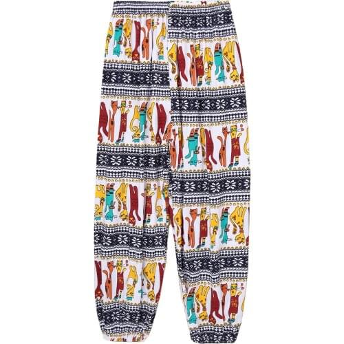 Girls Boys Pants Summer Children Casual Thin Bloomers Trousers Kids Printed Harem Pants Children Holiday Legging