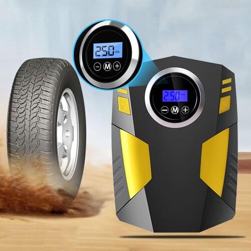 KKmoon Digital Tire Inflator 12V DC Air Compressor Pump 19-cylinder 150 PSI Tire Pump with Pressure Gauge Emergency LED Light