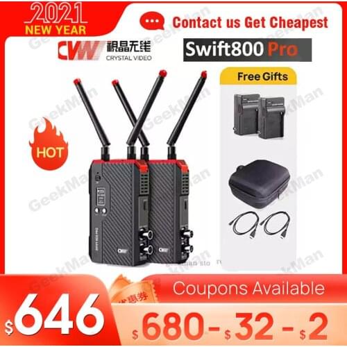CVW SWIFT XM800 PRO 800ft Wireless Transmission System Audio HDMI For Camera Studio Transmitter VS Hollyland 400S X ATOM 500