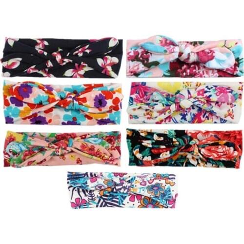 New Kids Hair Band Girl Bow Knot Cute Colorful Boho Newborn Toddler Headband Ribbon Elastic Baby Headdress