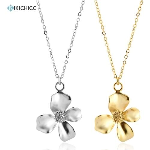 Kikichicc 100% 925 Sterling Silver 2020 Flower Pendant Long Chain Necklace Fine Jewelry Crystal Fashion Jewelry For Wedding