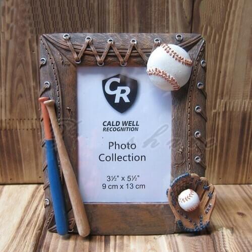 Classic baseball theme decorative photo frame Creative baseball game memorial photo frame