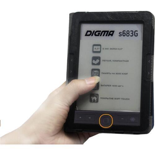 Afesar designed For Digma s683G ebook 6 inch pu leather book Cover Case magnetic clasp flip good fit s683g eReader pouch funda