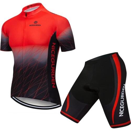 2021 Mens Mountain Bike Jersey Breathable Short Sleeve Set Strap Bike Clothing Quick-drying Bike Shirt Sports Equipment Cycling