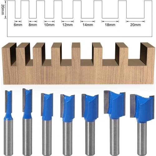 Woodworking Router Bit Set 8mm Straight Shank 6/8/10/12/14/18 / 20mm Woodworking Milling Cutter Cutter Diameter