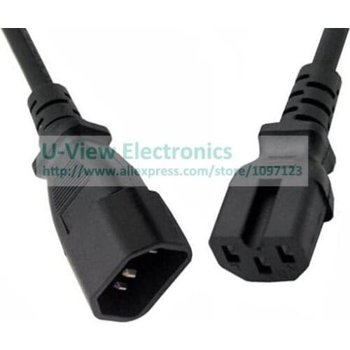 NCHTEK 1M Length IEC 320 C14 Male to C15 Female Cord, C14 to C15 Power Extension Cable For PDU UPS/Free Shipping/1PCS