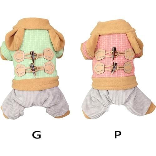 Pet Clothes Autumn Winter Warm Dog Coat Jumpsuit Thicken Pet Outdoor Clothing Hoodies Chihuahua Teddy Cute Costume