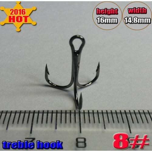 Wholesale high-carbon steel Treble Fishing Hooks High Quality size:8# 5000pcs/ot