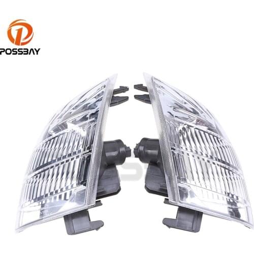 POSSBAY Car Front Indicator Fog Light Housing Clear Lens for Nissan X-Trail T30 Car Lower Corner Bumper Foglamp Shell