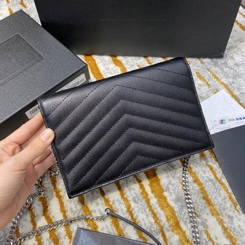 Luxury designer women envelope woc wallet on chain strap flap messenger bag crossbody shoulder bag calfskin leather Europe brand