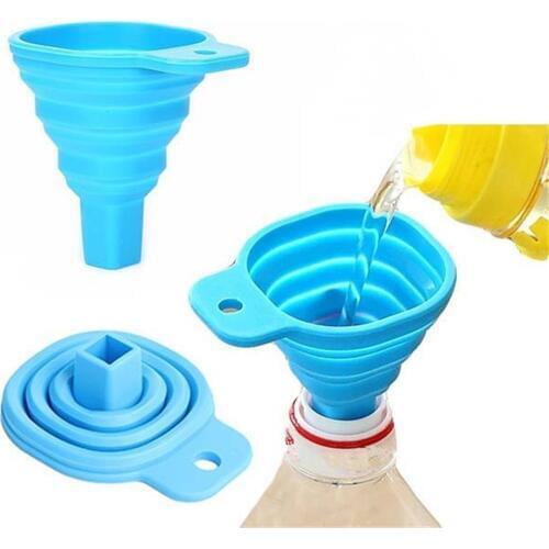 Kitchen Home Mini folding telescopic long neck funnel creative household liquid dispensing mini funnel Kitchen Tools