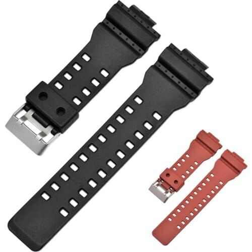 Replacement Watch Strap For G Shock 16mm GA-100 G-8900 GW-8900 Adjustable Soft Silicone Watch Band For Smart Wacth G Shock 16mm