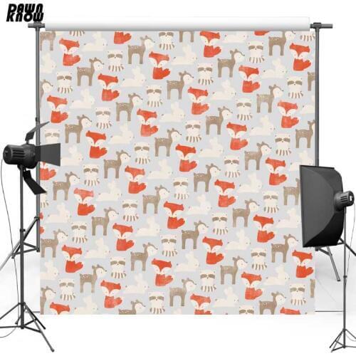 DAWNKNOW Cartoon animal For Children Vinyl Cloth Photography Background Backdrops for Newborn photo studio F938